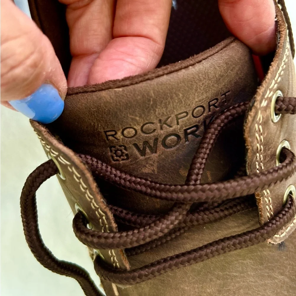 Rockport Works Sailing Club Brown Size 10.5 WIDE Boat Shoes Leather RK6736 NEW